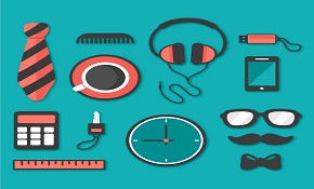13 daily portable equipment vector